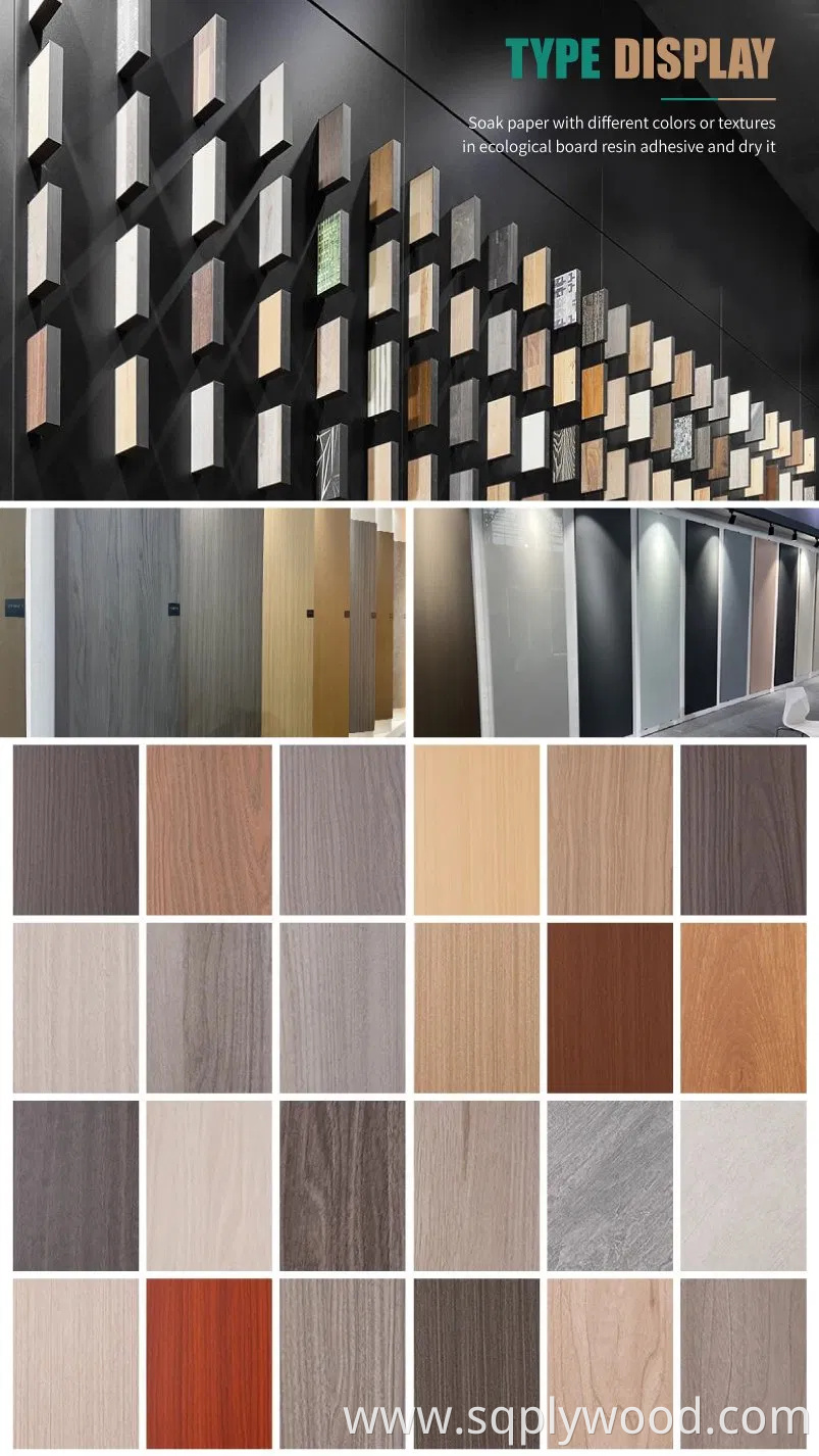Melamine Waterproof Plywood 1220*2440* 12mm 18mm Melamine Coated Plywood Made in China